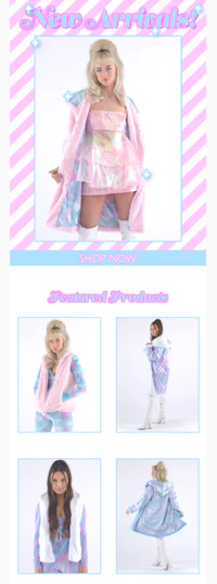 a picture of a woman dressed in a pink and blue outfit