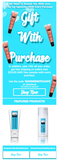 a flyer with a gift with purchase