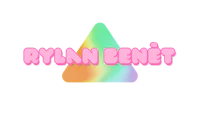 ryan benet's logo on a black background