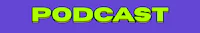 a purple background with the word podcast on it