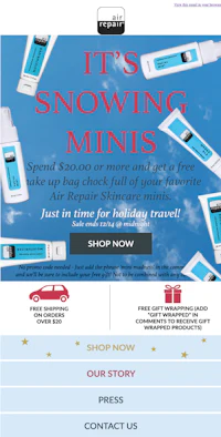 it's snowing minis email