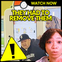 a woman with a sign saying they had to remove them
